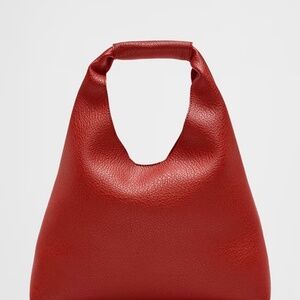 NWT Banana Republic Factory Red Mini Vegan leather slouchy tote bag